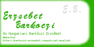 erzsebet barkoczi business card